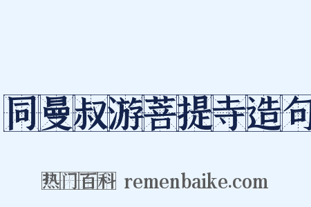同曼叔游菩提寺造句是什么意思的图片